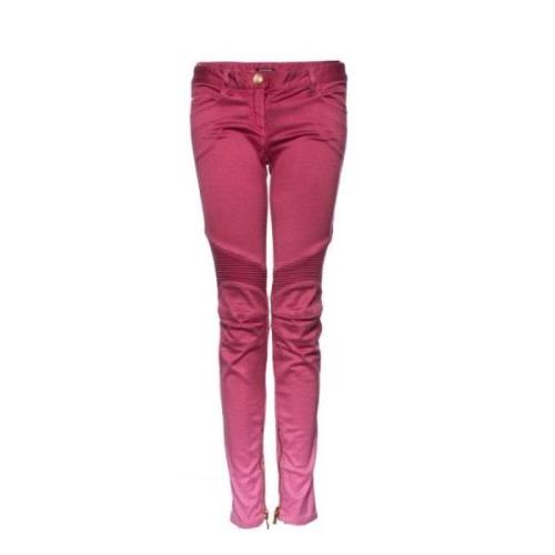 Biker jeans med fargegradient