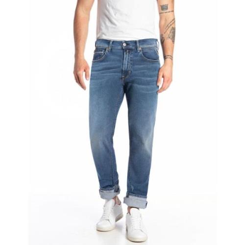 Straight Fit Jeans med Enzymbehandling