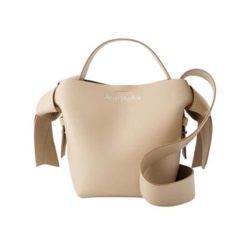 Mini Musubi Crossbody Veske - Beige Skinn