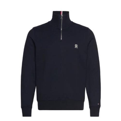 Mørkeblå Monogram IMD Stand Collar Sweatshirt