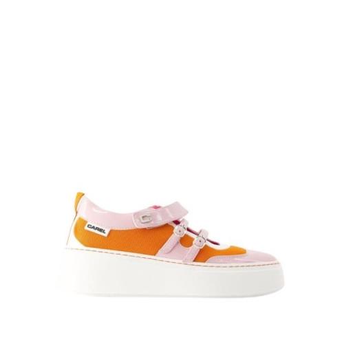 Baskina Sneakers - Skinn - Oransje/Rosa