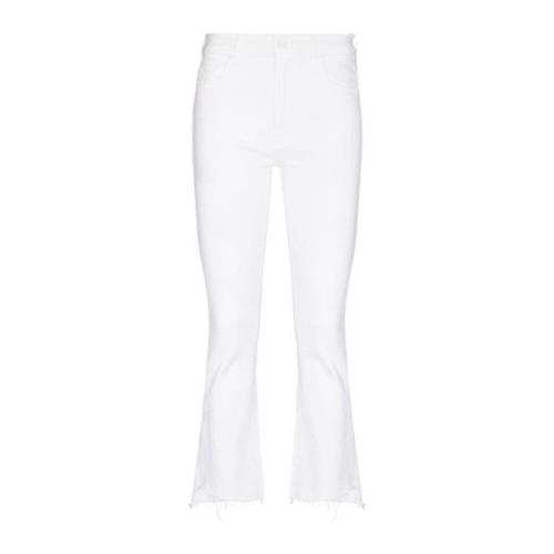 Hvite Bootcut Cropped Jeans