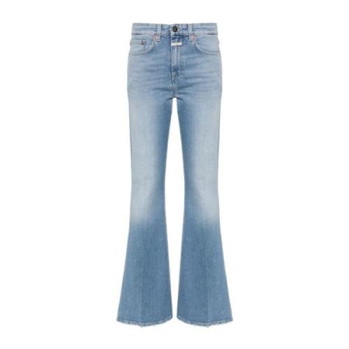 Lysblå Distressed Bootcut Jeans