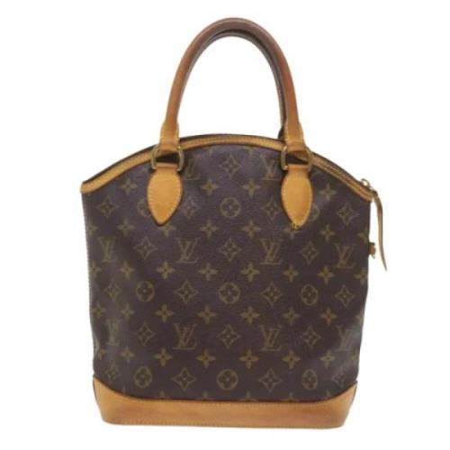 Pre-owned Brunt lerret Louis Vuitton Lockit