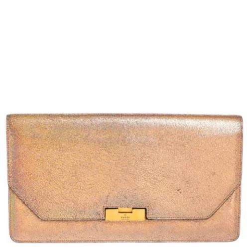 Pre-owned Gucci-clutch i metallisk skinn