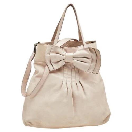 Pre-owned Beige Laer Valentino Tote