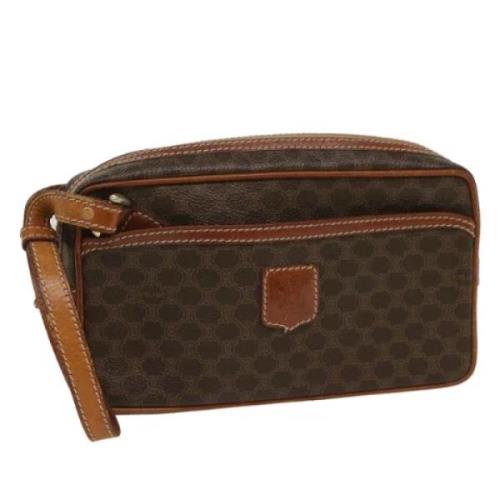 Pre-owned Brunt lerret Celine Clutch