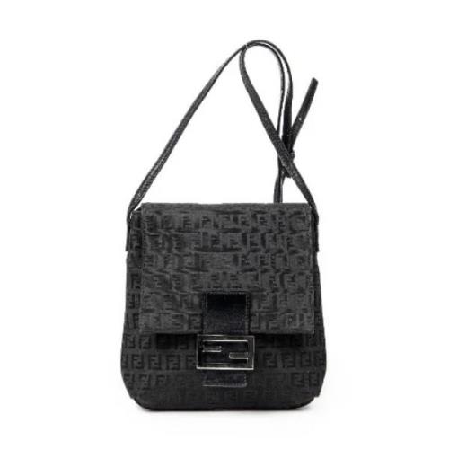 Pre-owned Svart lerret Fendi Crossbody Bag