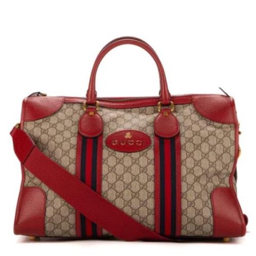 Pre-owned Beige belagt lerret Gucci Travel Bag