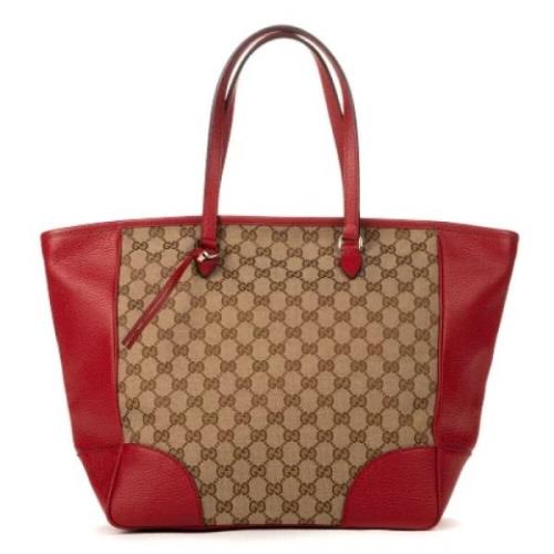 Pre-owned Beige Canvas Gucci Tote
