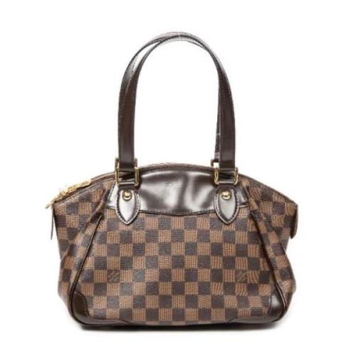 Pre-owned Brunt lerret Louis Vuitton Verona