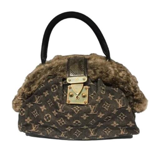 Pre-owned Gra lerret Louis Vuitton veske