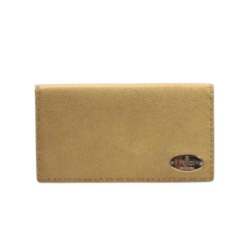 Pre-owned Beige skinn Fendi lommebok