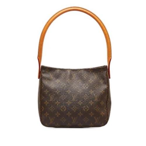 Pre-owned Brunt lerret Louis Vuitton Looping