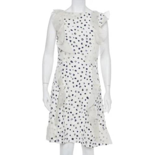 Pre-owned Hvit blonder Oscar de la Renta kjole