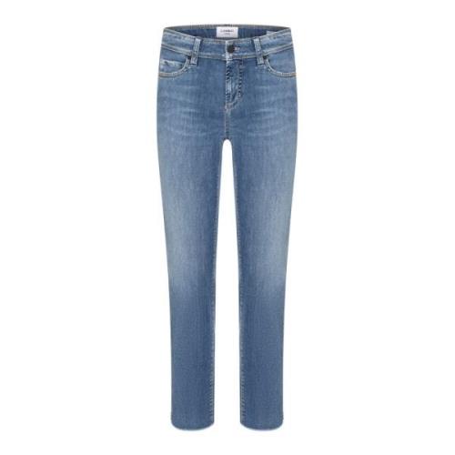 Blå Denim Jeans med Kule Detaljer