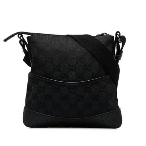 Pre-owned Svart lerret Gucci Crossbody Bag