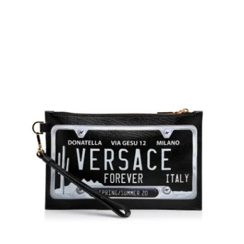 Pre-owned Svart skinn Versace Clutch