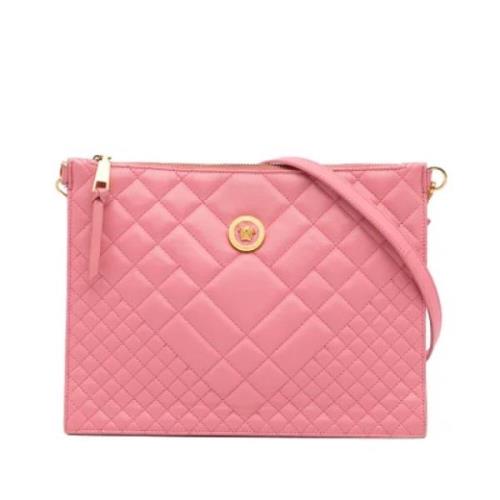 Pre-owned Rosa skinn Versace Crossbody veske