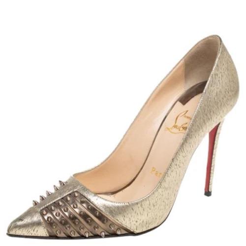 Pre-owned Gull skinn Christian Louboutin haeler