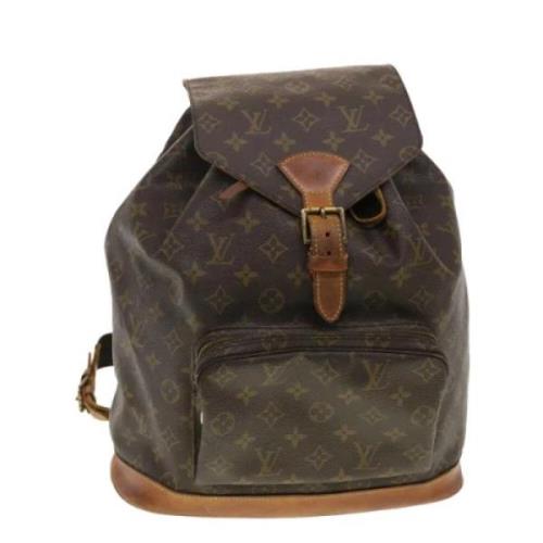 Pre-owned Brunt lerret Louis Vuitton Montsouris