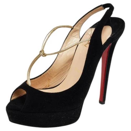 Pre-owned Svart semsket skinn Christian Louboutin haeler