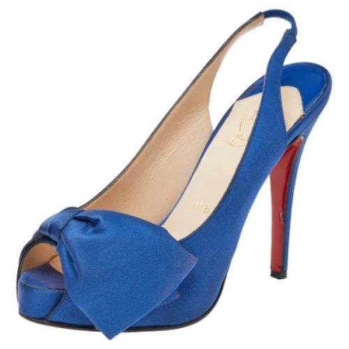 Pre-owned Bla sateng Christian Louboutin Sandaler