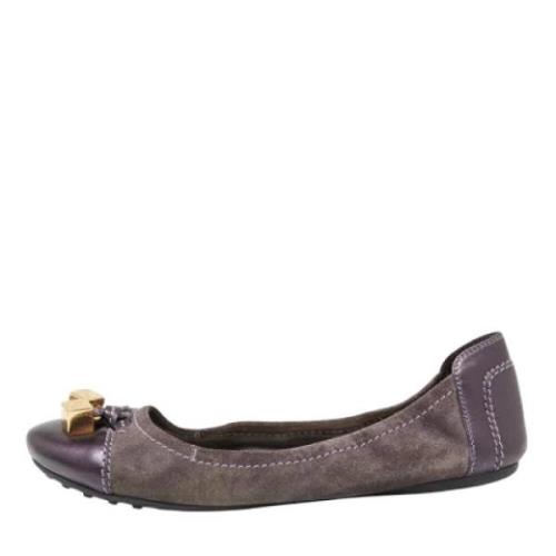 Pre-owned Lilla semsket skinn Louis Vuitton Flats