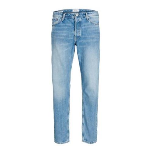 Blå Jeans med Glidelås og Knappelukking