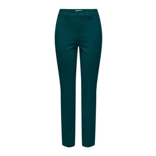 Grønne ensfargede bukser for kvinner