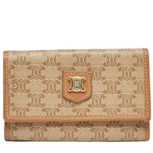 Pre-owned Beige belagt lerret Celine Clutch