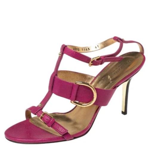 Pre-owned Rosa skinn Dolce & Gabanna sandaler