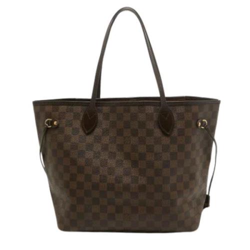 Pre-owned Brunbelagt lerret Louis Vuitton Neverfull