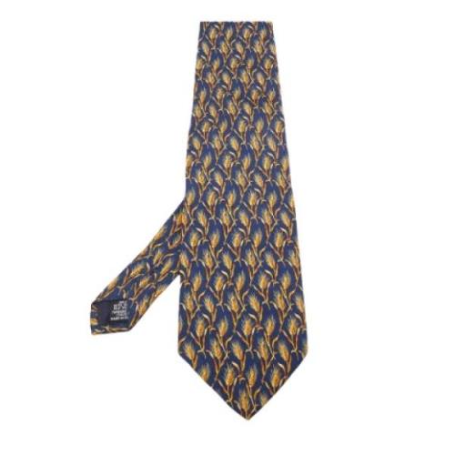 Pre-owned Navy Silk Yves Saint Laurent Tie