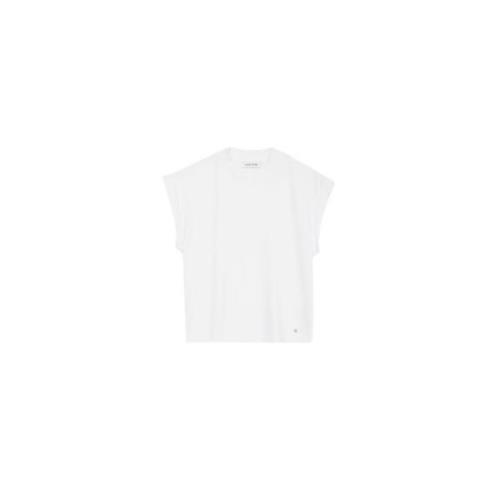 Caspen Hvit Ermeløs T-skjorte