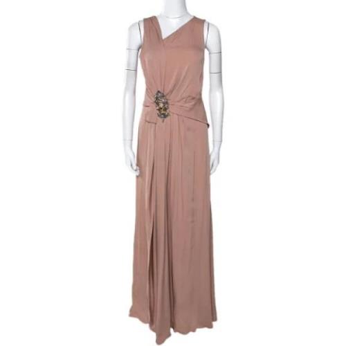 Pre-owned Rosa silke Gucci kjole