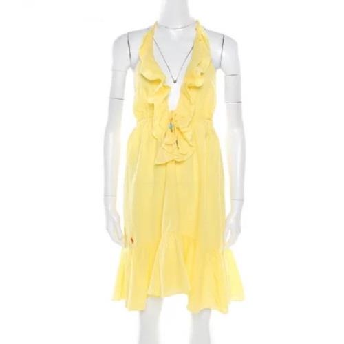 Pre-owned Gul bomull Ralph Lauren kjole