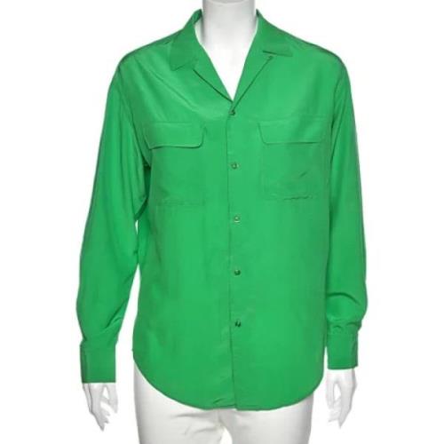 Pre-owned Gronn silke Ralph Lauren skjorte