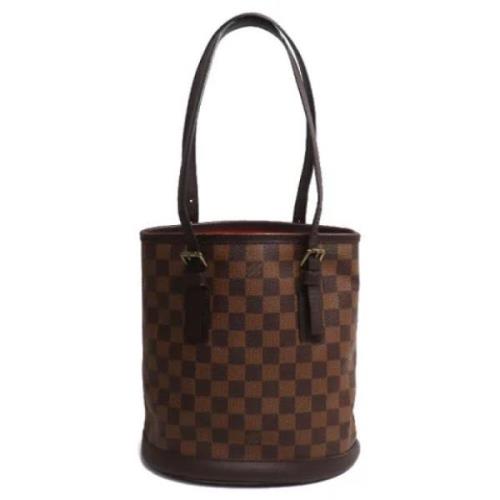 Pre-owned Brunt lerret Louis Vuitton Marais