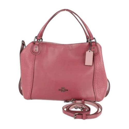 Pre-owned Rosa skinn Coach veske