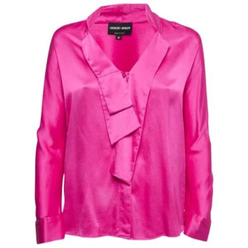 Pre-owned Rosa silke Armani skjorte