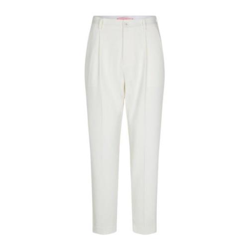 Klassiske hvite bukser med høyt liv