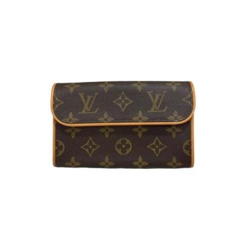 Pre-owned Brunt lerret Louis Vuitton Clutch