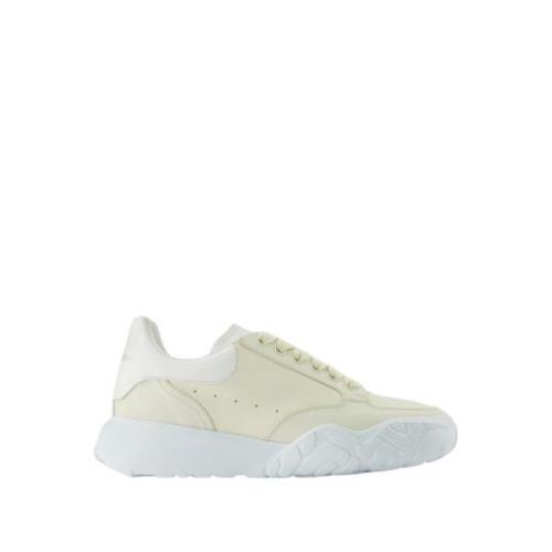 Hvite Skinn Court Sneakers