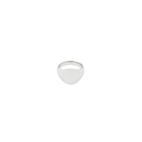 Sølv Mini Signet Oval Ring