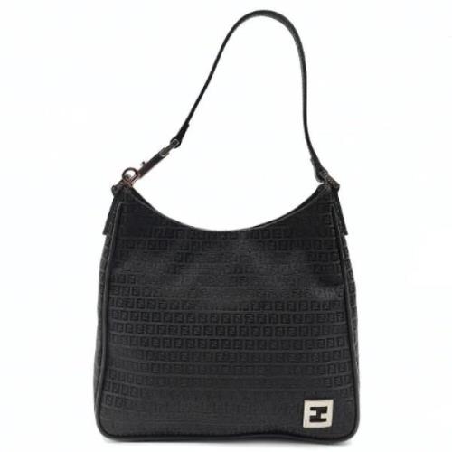 Pre-owned Svart lerret Fendi veske