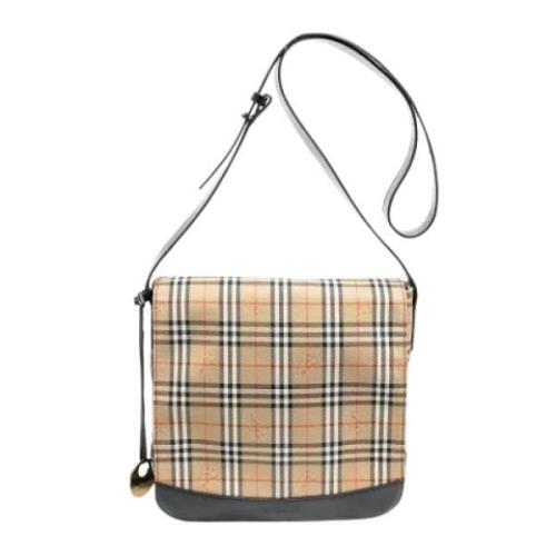Pre-owned Beige Canvas Burberry Crossbody Bag