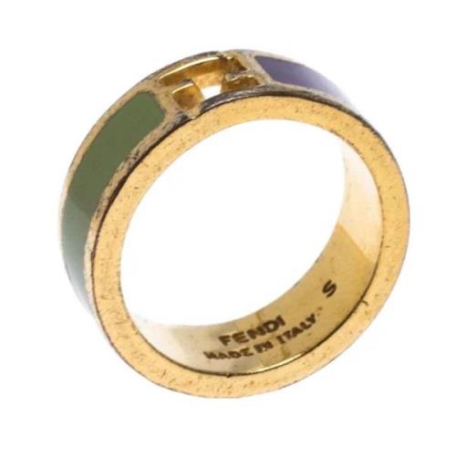 Pre-owned Flerfarget metall Fendi Ring