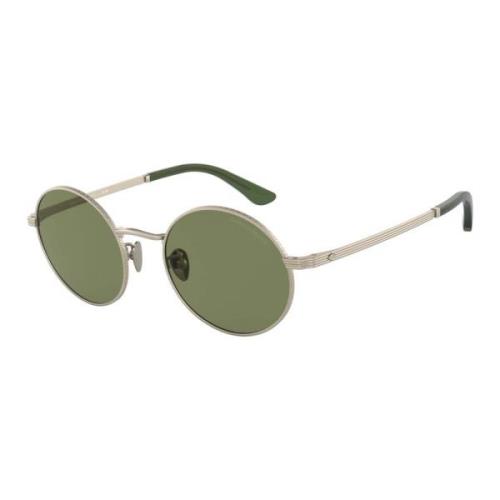 Matte Light Gold/Green Sunglasses AR 6143