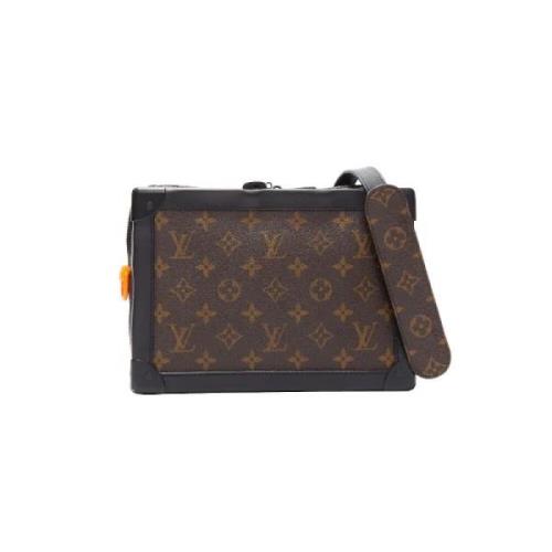 Pre-owned Brunt lerret Louis Vuitton Crossbody veske